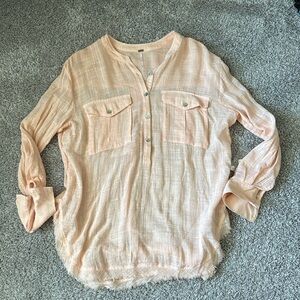 FREE PEOPLE - NWT peach blouse